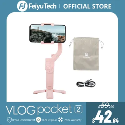 FeiyuTech – VLOG Pocket 2 stabilisateur de caméra à cardan portatif bâton de selfie pour Smartphone