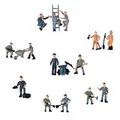 Figurines de travailleurs miniatures échelle 1/87e 00 25 pièces accessoires de bricolage pour