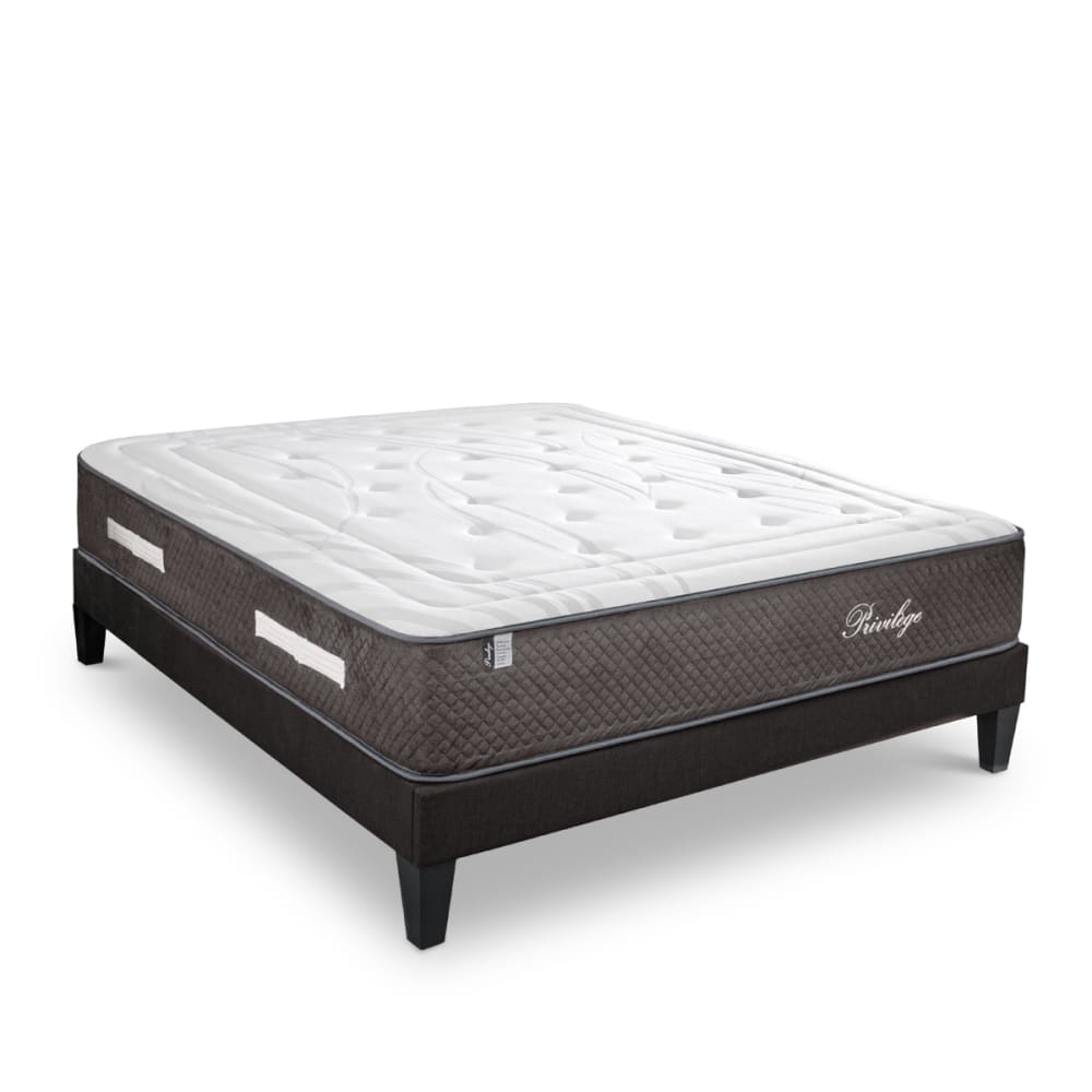 Ensemble Matelas Ressorts + Sommier Bois 140x190 cm