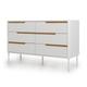 Commode contemporaine 6 tiroirs blanc