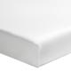 Drap housse uni en percale de coton blanc 160x200