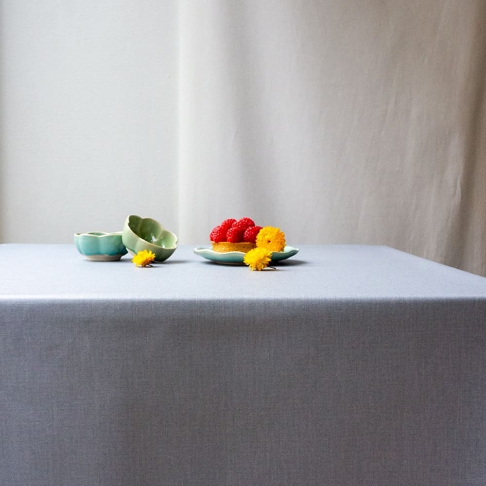 Nappe enduite grise ovale 160 x 240 cm