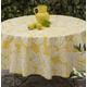 Nappe enduite jaune ovale 160 x 200 cm