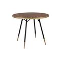 Table ronde en bois marron