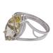 Glimpse of Spring,'Wrap Style Ring with Lemon Quartz'