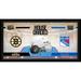 Boston Bruins vs. New York Rangers Framed 10" x 20" House Divided Hockey Collage