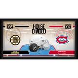 Boston Bruins vs. Montreal Canadiens Framed 10" x 20" House Divided Hockey Collage