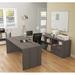 Wade Logan® Azpurua Reversible U-Executive Desk Wood in Gray | 29.6 H x 88.6 W x 71.1 D in | Wayfair 88CAF23CF0894F20B9694C57F0641B15