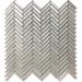 Tile Club 0.4" x 1.9" Glass Chevron Mosaic Wall & Floor Tile Glass in White | 1.9 H x 0.4 W x 0.3125 D in | Wayfair WFALA8807A
