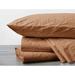 Coyuchi Organic Crinkled Percale 80 Thread Count 100% Percale Sheet set 100% cotton in Brown | Twin | Wayfair 1022840