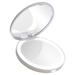 IMPRESSIONS VANITY · COMPANY Solar Qi Wireless Charging LED Compact Mirror Plastic in White | 4.75 H x 4.75 W x 0.75 D in | Wayfair