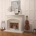 Los Angeles Cast Stone Vira Fireplace Surround, Solid Wood in White | 56 H x 72 W x 24 D in | Wayfair LACS-FM-VIRA-2