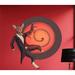 Stickalz Angry Sphinx Cat Wall Decal, Angry Sphinx Cat Wall Sticker, Angry Sphinx Cat Wall Decor Vinyl in Red/Orange/Black | 22 H x 22 W in | Wayfair
