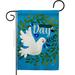 Breeze Decor Peace Day Inspirational Expression 2-Sided Garden Flag in Blue | 18.5 H x 13 W in | Wayfair BD-EX-G-115220-IP-BO-D-US21-BD
