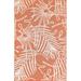 Orange/White 108 x 72 x 0.25 in Indoor/Outdoor Area Rug - Mad Mats Floral Ivory/Orange Indoor/Outdoor Area Rug - Reversible, UV Resistant, 100% Recycled Material | Wayfair