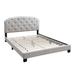 Red Barrel Studio® Jaquavien Tufted Low Profile Platform Bed Metal in Gray | 46 H x 62 W x 82 D in | Wayfair 9B5B1CCFCB6F4A3A927D0BB2487EC133