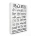 Stupell Industries Beach House Rules Relaxing Activities Black White List by Elise Catterall - Graphic Art Print Canvas | Wayfair aa-908_cn_16x20