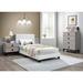 Latitude Run® Aimee-Leigh Upholstered Low Profile Platform Bed Metal in White | 43 H in | Wayfair A435F27289E1435CAC86EC165699BAAF