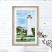 Breakwater Bay Biloxi Mississippi by Eyre Tarney - Picture Frame Advertisements Print on Paper in Blue/Brown/Gray | 18" H x 12" W x 1.5" D | Wayfair