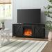 Beachcrest Home™ Zader TV Stand for TVs up to 65" w/ Electric Fireplace Included Wood in Black | 24 H in | Wayfair 3AE9873516A64BAEAF20B989B4D48D87