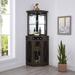 Merryman 73 Height Corner Bar w/ Wine Storage Wood in Brown Laurel Foundry Modern Farmhouse® | 72.83 H x 21.92 D in | Wayfair