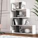 Ebern Designs Feleica 39" H x 31" W Geometric Bookcase Wood in Gray/White | 39 H x 31 W x 8 D in | Wayfair 1DD09CA9832044ABB59F9D283636F997