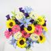 Primrue Artificial Spring 36 Stem Dahlia Sunflower Mixed Flower Bush/Blue, 7DF6B976549740E494A059E057E26220-BL in Yellow | Wayfair