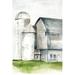 Gracie Oaks Watercolor Barn II by Jennifer Paxton Parker Painting Print on Canvas Canvas, Wood | 12 H x 8 W x 1.25 D in | Wayfair