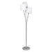 Everly Quinn 68"H 3- Light Floor Lamp w/ Crystals Floor Lamp Metal in White | 68 H x 18 W x 18 D in | Wayfair BEA8771E7EC74233800F1D85E0055B9F