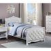 Canora Grey Leafa Platform Bed Wood & /Upholstered/Faux leather in White | 49 H x 80 D in | Wayfair 633381F8D81947C1A838F2368C160F45