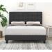 Zipcode Design™ Christiano Tufted Standard Bed Wood & Upholstered/ in Gray | 44.9 H x 58.3 W x 79.1 D in | Wayfair 0DB90CA23EFC44748974853C7323E140