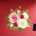 Red Barrel Studio® Rose Bouquet Wall Decal, Rose Bouquet Wall Sticker, Rose Bouquet Wall Decor Vinyl in Red/Pink | 33 H x 33 W in | Wayfair
