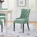 Etta Avenue™ Regent Fabric Dining Chair Wood/Upholstered/Fabric in Green | 36 H x 22 W x 25 D in | Wayfair 07114E20D9AD439D89F8706A1A4F2FDA