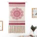 Maydear Bohemian Macrame Woven Wall Hanging Tapestry - Geometric 3 Cotton in Pink | 35.4 H x 19.7 W in | Wayfair MWH-FP-3