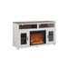 Andover Mills™ Pettigrew TV Stand for TVs up to 60" w/ Electric Fireplace Included Wood in Black | 31.3 H in | Wayfair