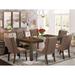 Red Barrel Studio® Tawton Rubber Solid Wood Dining Set Wood/Upholstered in Brown | Wayfair 35A5C6FCEC7043678A218750AFF6F232