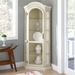 Lark Manor™ Anneus Corner Curio Cabinet Wood/Glass in White | 76 H x 34.65 W x 24.5 D in | Wayfair A9507923A061468E9674A417494A0AA4