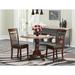 Alcott Hill® Maytham Drop Leaf Rubberwood Solid Wood Dining Set Wood/Upholstered in Brown | Wayfair 82BED2177B4D4724A6420B3E1E8177B8