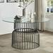 Willa Arlo™ Interiors Darin 54" Pedestal Dining Table Glass/Metal in Gray | 31 H x 54 W x 54 D in | Wayfair 6218A057E8394AC589C312A33D8ACE9E