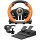 PXN V3 Pro Gaming Steering Wheel with Pedals - 180° Wheel, Vibration Feedback, Body Shifter, Paddle Shifters - Steering Wheel for PC, PS3, PS4, Xbox and Switch
