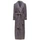 Men/Woman Winter Long Thick Warm Flannel Bathrobe Mens Kimono Bath Robe Dressing Gown,Grey-XXXL