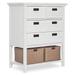 Evolur Waverly Tall Chest with Baskets in Weathered White - Dream On Me 893-WW