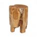 Juniper + Ivory 16 In. x 12 In. x 12In. Contemporary Stool Brown Teak Wood - Juniper + Ivory 37908
