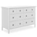 Evolur Julienne 6 Double Dresser in Toffee and Brush White - Dream On Me 838-TBW