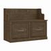 "kathy ireland® Home by Bush Furniture Woodland 40W Entryway Bench with Doors in Ash Brown - Bush Furniture WDL005ABR "