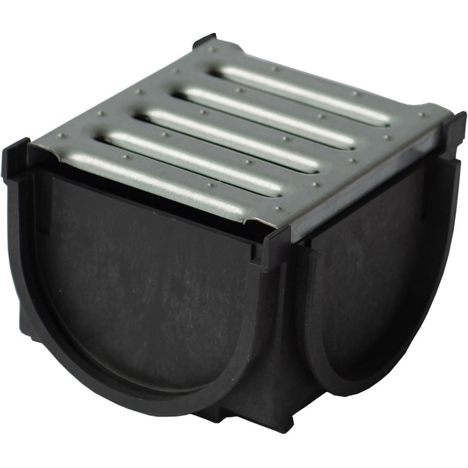 Wellker Eckelement mit Stegrost Stahl verzinkt Image