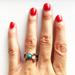 Free People Jewelry | Boho Tarnished Silver & Turquoise Arrow Ring | Color: Blue/Silver | Size: 6