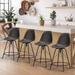 Upper Square™ Lehman Swivel Counter & Bar Stool Plastic/Acrylic/Metal in Black | 39 H x 19.3 W x 19.3 D in | Wayfair