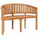 Red Barrel Studio® Cottrell Teak Garden Outdoor Bench Wood/Natural Hardwoods in Brown/White | 33.86 H x 47.24 W x 20.47 D in | Wayfair