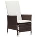 VidaXL Patio Furniture Set 2 Piece Sofa Chair w/ Coffee Table Poly Rattan Metal in White/Brown | 37 H in | Wayfair 310232